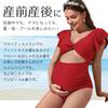 RONGUI Plus Size Maternity Plus Size Swimsuit for Moms Light Swimsuit, Women's, One-Piece, Figure-Facing (JP, Alphabet, L, Blue)