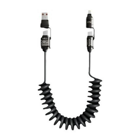 Baimo 240W 4-in-1 Super Fast Charging Cable for Huawei & Apple