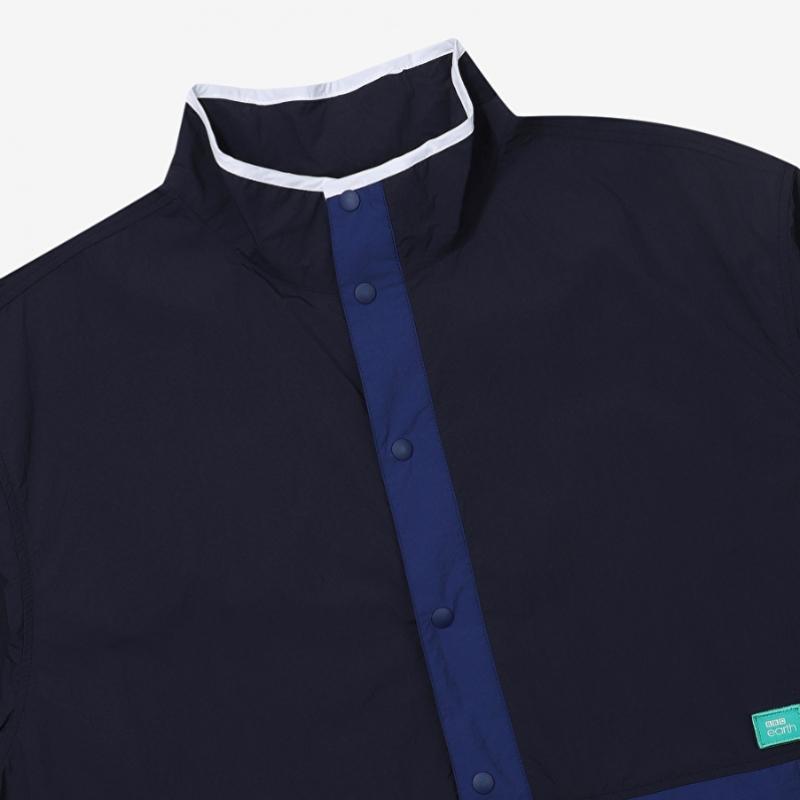 BBC EARTH Anorak Open Collar  Navy  23ss