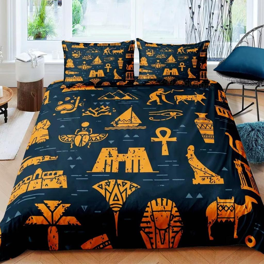 Retro Tribal Duvet Cover Suit Bedding Suit Quilt Cover Three-piece Set