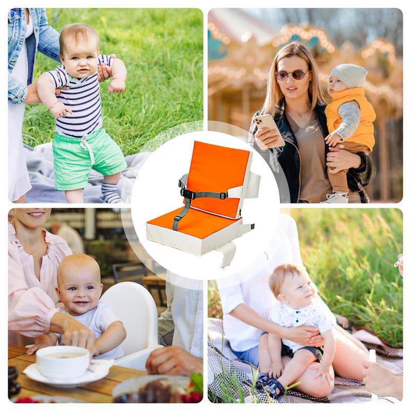 Toddler Booster Seat For Dining Table Waterproof Booster Feeding Seat Non-Slip Portable Booster Seat Cushion With Backrest And