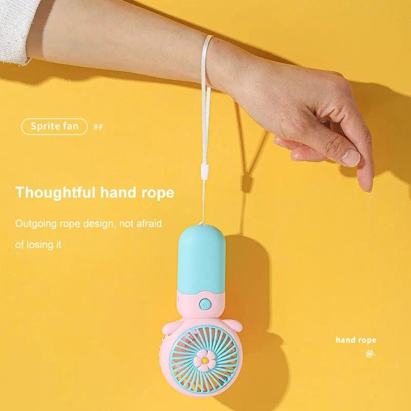 1pc Daisy Flower Small Fan Household Outdoor Pocket Compact Fan Handheld Mini Portable USB Charging Handheld Mini Fan