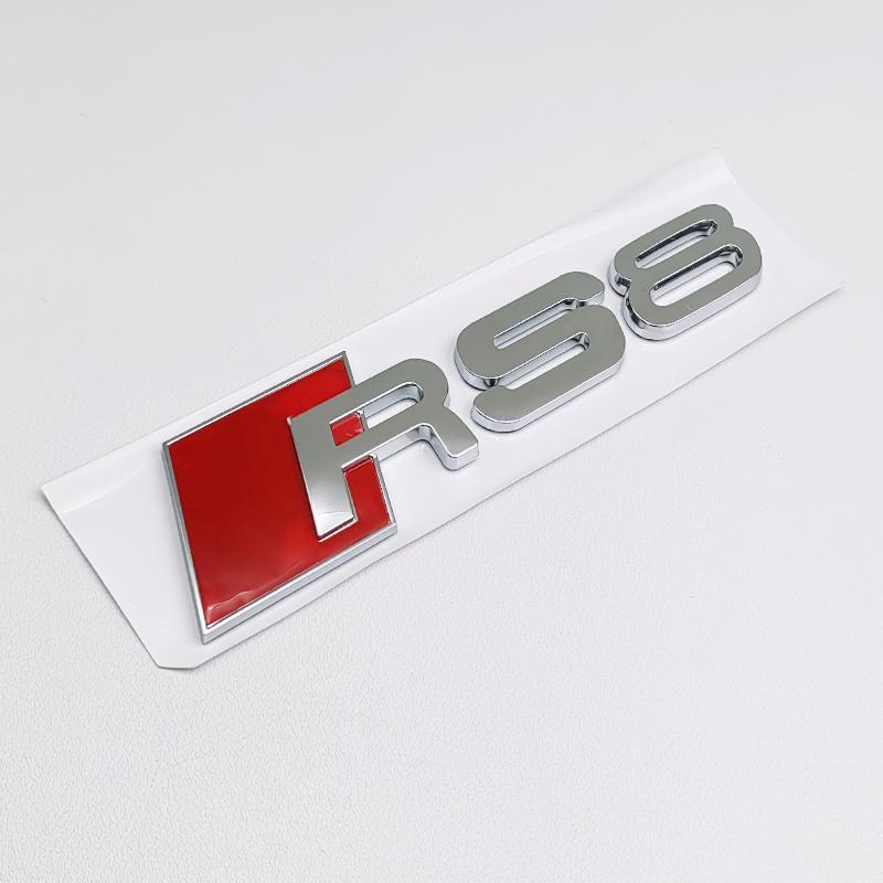 3D ABS Černé Logo RS3 RS4 RS5 RS6 RS7 RS8 Znak Písmena Samolepka Auto Zadní Víko Kufr Znak Nálepka Pro Audi RS 3 4 5 6 7 8 Příslušenství