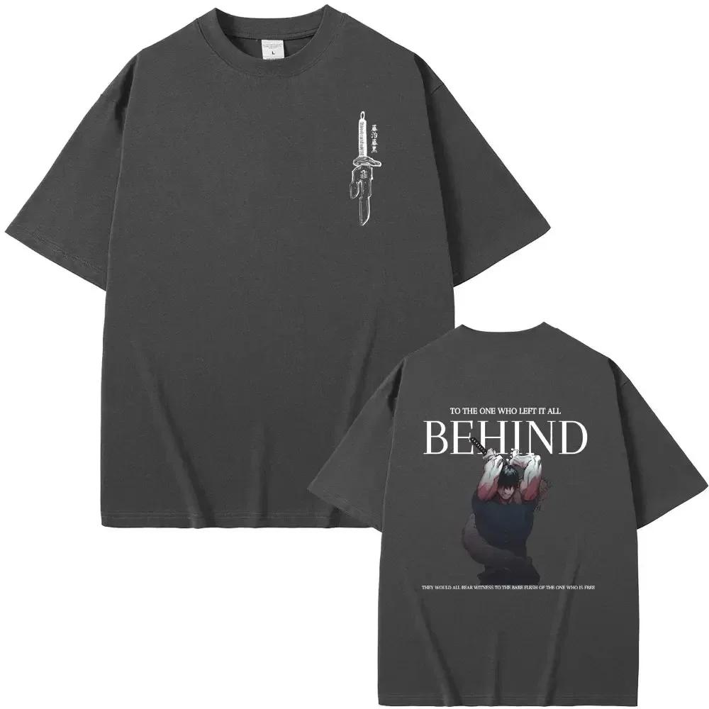 Summer Japanese Anime Jujutsu Kaisen Men Teenager T-shirt Manga Ryomen Sukuna Boys Short Sleeve T-shirts Oversized Cotton Casual