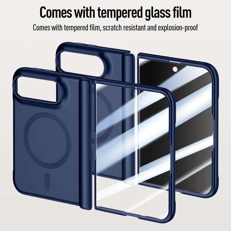 Luxury Skin Sensitive For Magnetic Magsafe Phone Case, For iPhone Ultra Fold Case High-Definition privacy Screen Protector Cover
