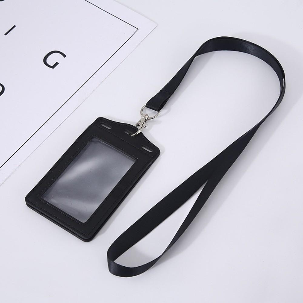 PU Leather Badge Holder Trifold Duty ID Card Holder for ID Name Card Business Name Tag Student ID Card