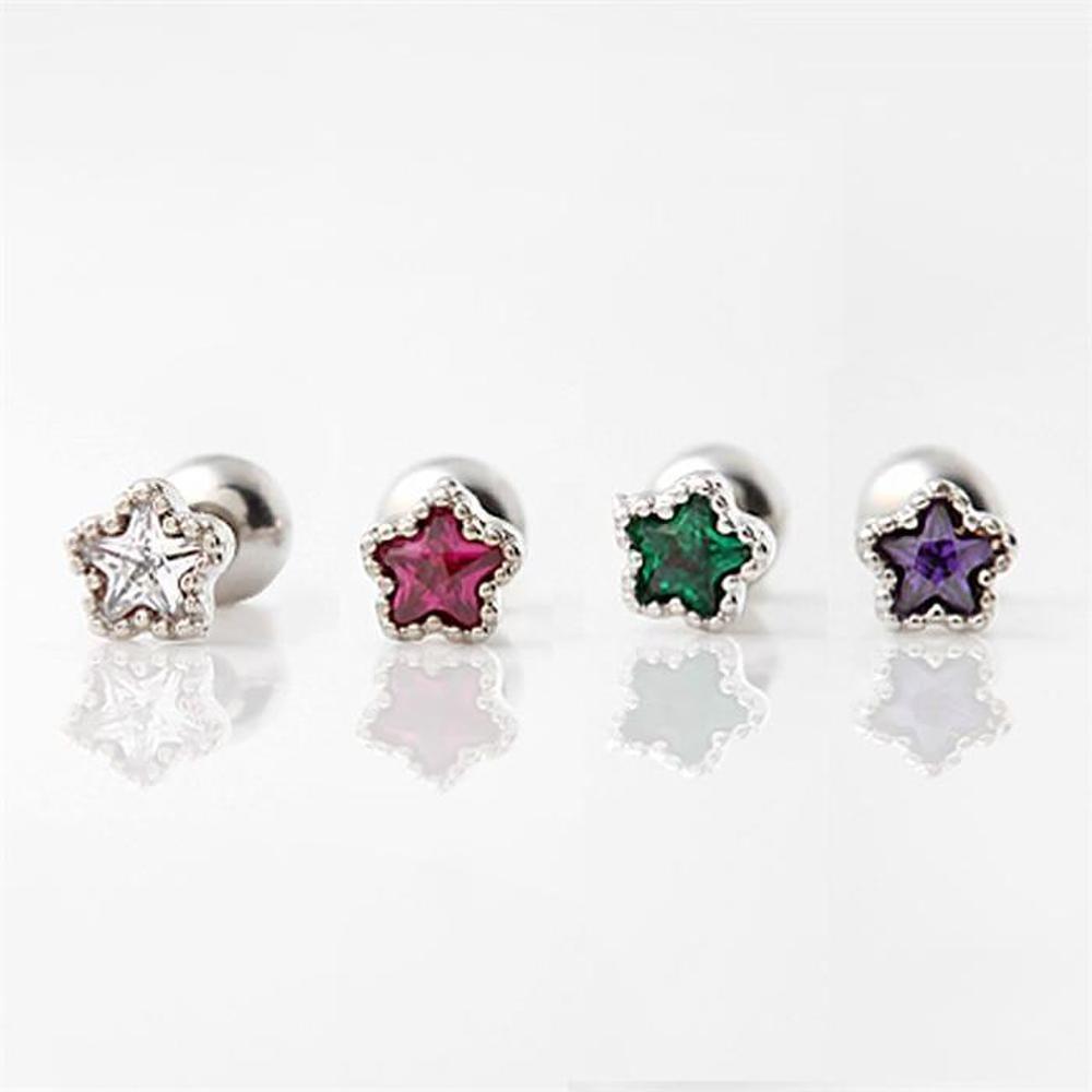 [Onm] Onm Surgical Piercing Bling Star 4 Types (Choose 1) (S9593940)