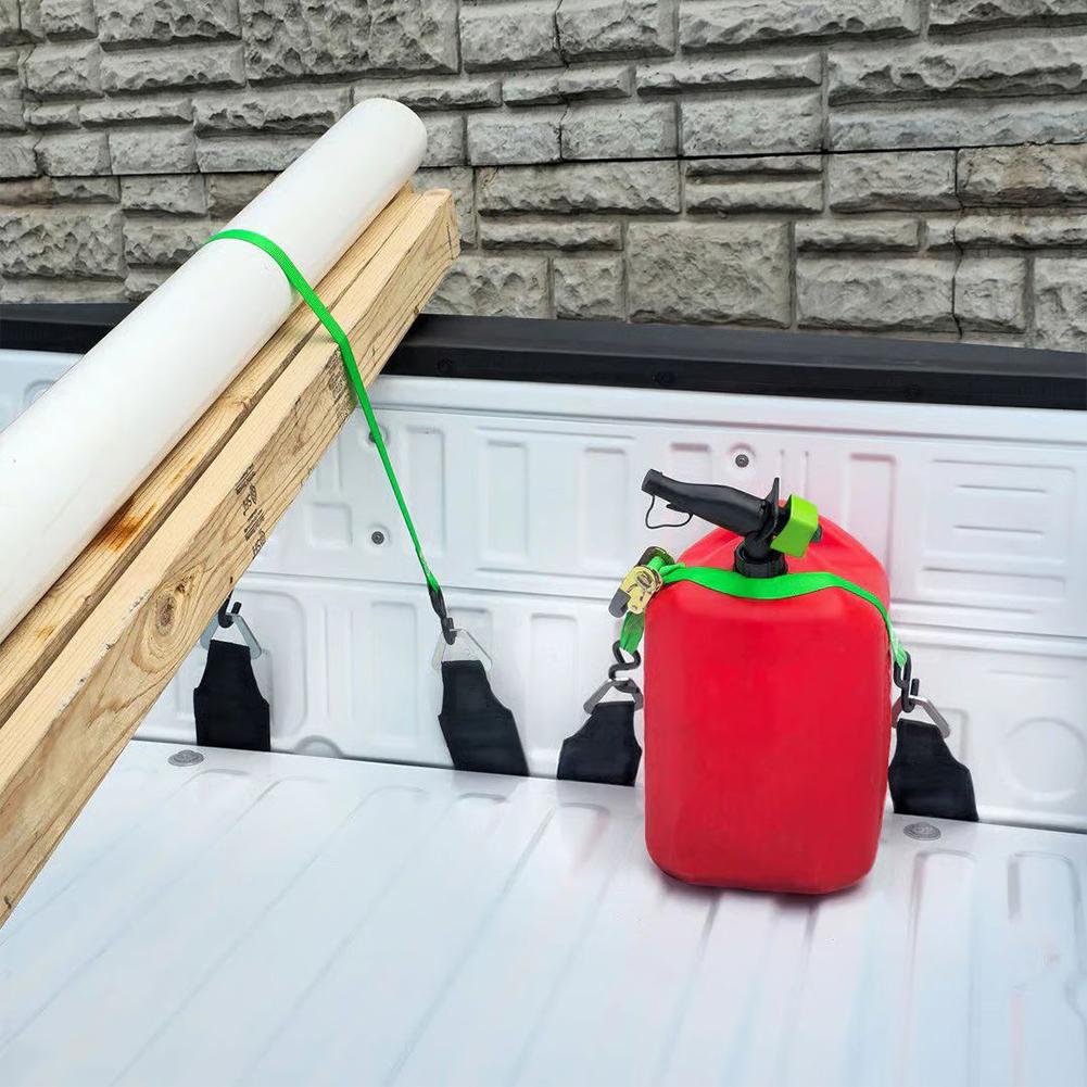 1/2PCS Bed Anchor Ratchet Tie Down Straps Bed Buddy Truck Tool E-Track Heavy Duty Strap for Moving Securing Cargo Lawn Equipment