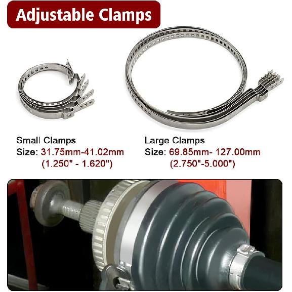 Alpha Rider For Auto/ATV CV Joint Axle Boot Clamp Pliers Tool With 20 Crimp Bands -Ear Type Extension For Most Cars