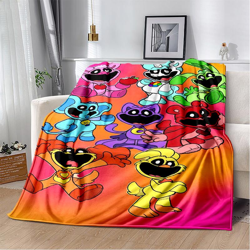 Cartoon S-Smiling C-Critters Catnap Craftycorn Soft Plush Blanket,Flannel Throw Blanket for Living Room Bedroom Bed Sofa Cover