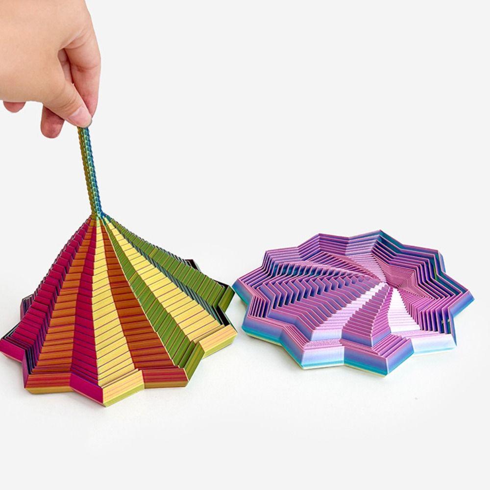 Visual Illusion Fractal Fidget Star Model 3D Printing AntiAnxiety Toy  Office/School