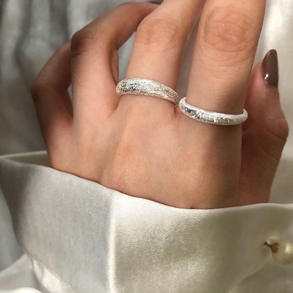 Starry Fashionable Silver River Ring For Women With Eyecatching Shimmer In Adjustable Design