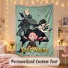 Custom Personalized Tapestry,Spy × Family Print Custom Name Text Wall Art Hanging for Bedroom