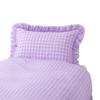 Francfranc Sheer Check Ruffle Pillowcase, 70x50cm, Purple, New Life Bedding