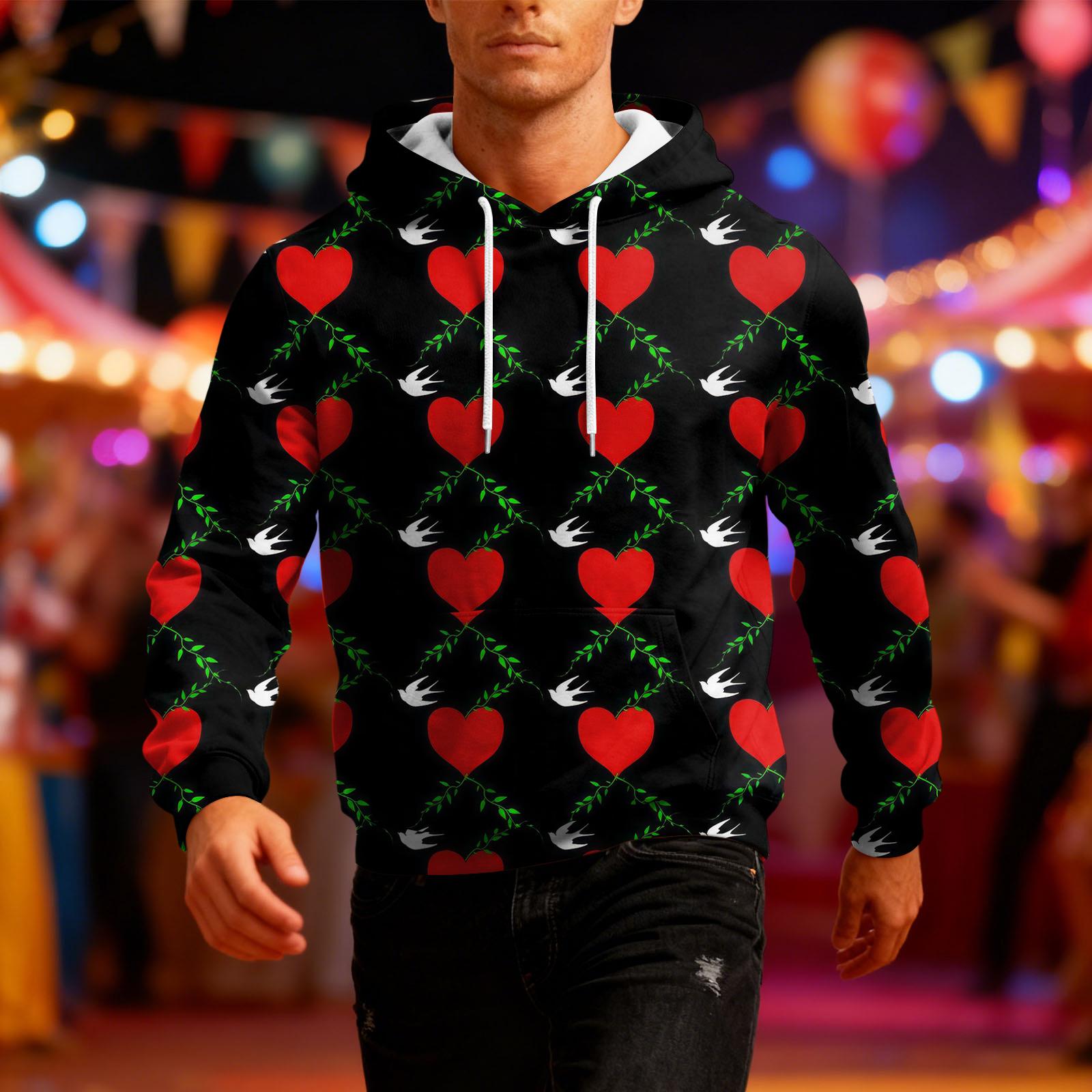 

Men s Long-Sleeve Casual Hooded Sweatshirt S