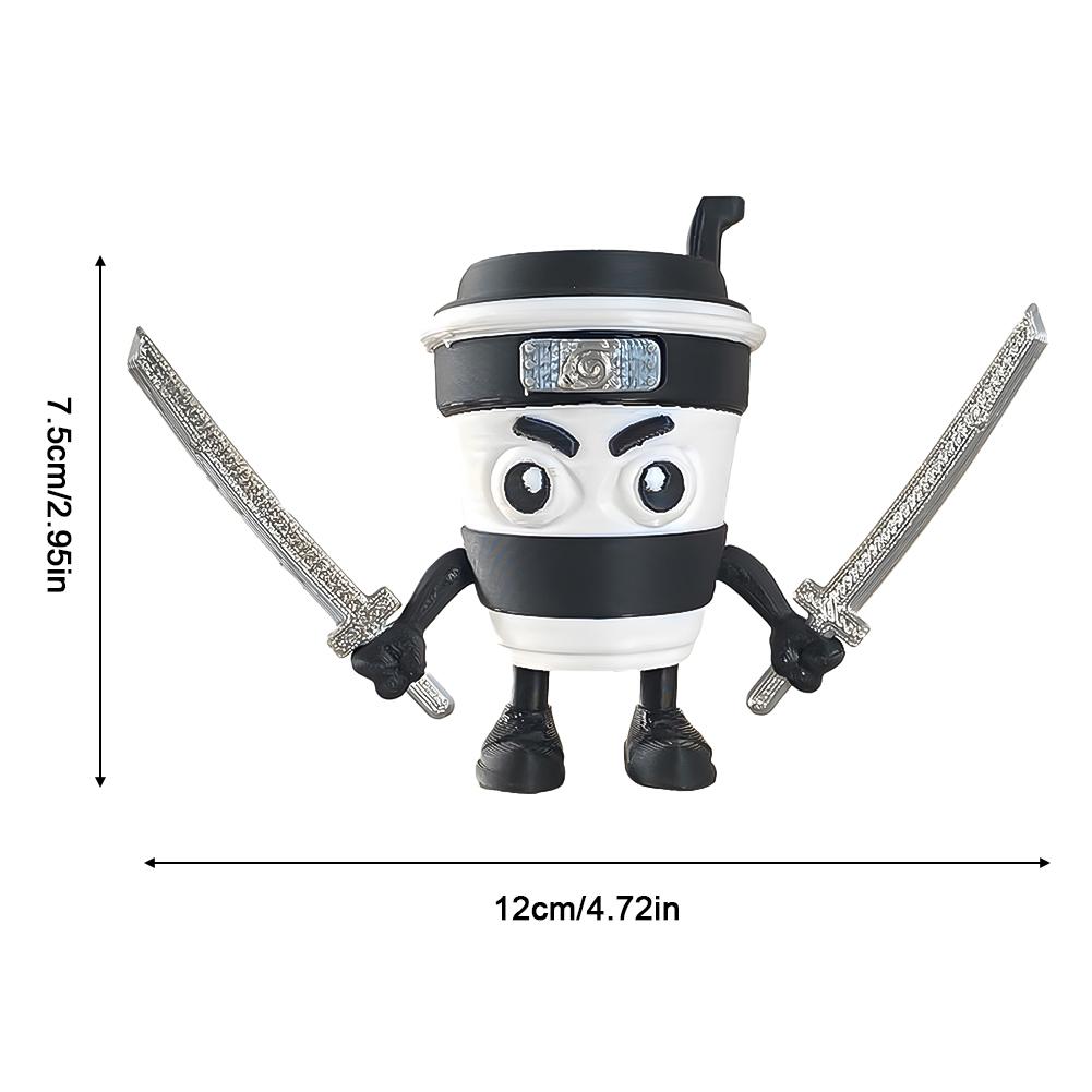 Creative Articulated Figure Tungtungtung Sahur 3D Printing Wood Stick Man Figurine Desktop Arm Movable Action Figure Collectible