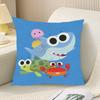 1pc, Shark Finni Printed Square Pillowcase, Single-Sided Print, Suitable for Living Room, Bedroom, Office, Dormitory, Indoor And Outdoor Parties, And