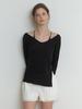 Liel Slony V Slit Knit (Black)