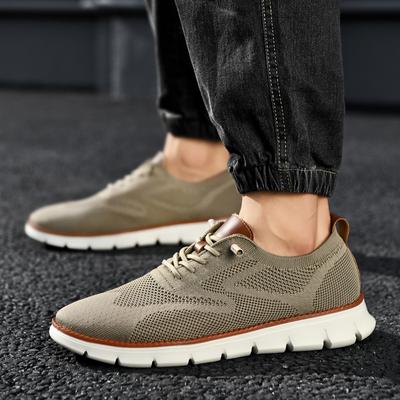 Men Sneakers Mesh Breathable Solid Color Comfortable Flats Jogging Sports Low Top Footwear Spring Autumn Casual Shoes Zapatillas