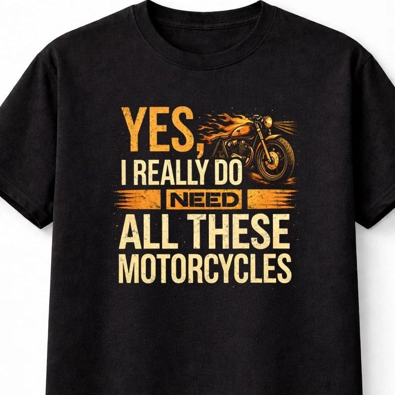 Motorbike TShirt Motorcycle Addict Humor Style Unisex Black Graphic Tee S5XL S
