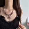 Gothic Devil Eye Chokers Necklace Vintage Hip Hop Jewelry With Mystical Runes Details For Alternative Fashion Enthusiasts