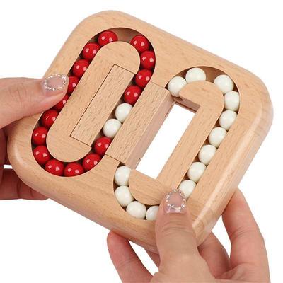 Jeu de doigts Fève Magique Rotative Puzzles en Bois Casse-tête Jouets Fidget Soulagement de l'Anxiété et du Stress Cadeaux Amusants Pour Adultes et Enfants