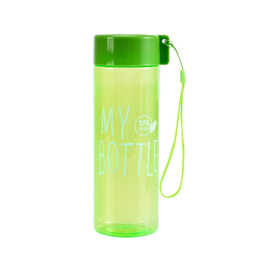 Sling Rope Colorful Water Cup MY BOTTLE With Cup Cover Transparent Portable Universal Juice Cup Gift Cups