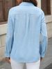 2024 Women's European & American Style Casual Button-Up Solid Color Loose Shirt - Spring/Summer Collection.