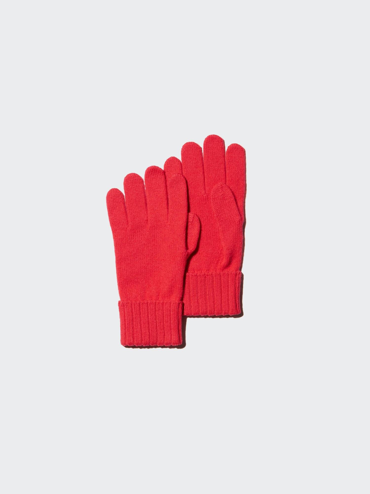 

Кашемировые вязаные перчатки Uniqlo 14 RED/UNISEX L