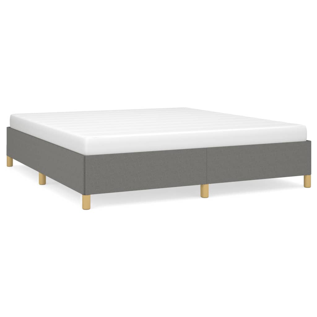 Vidaxl Bed Frame Without Mattress, Dark Gray, 160X200 Cm, Upholstered