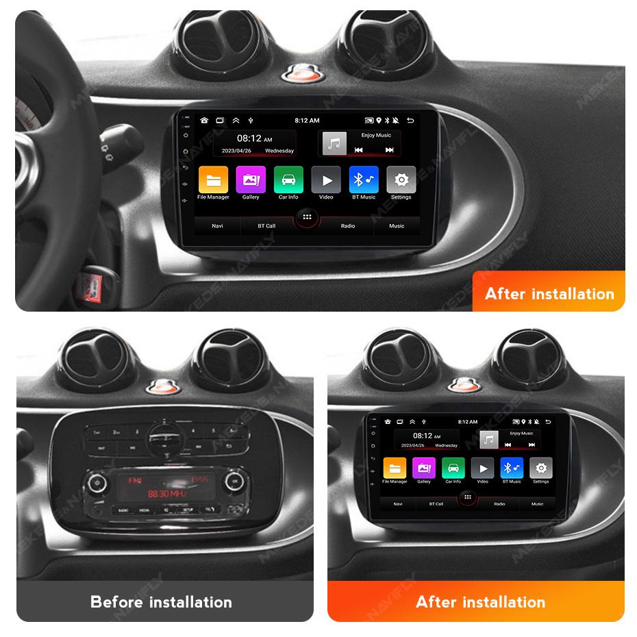 NEW Android For Mercedes Benz Smart 453 Fortwo 2014 2015 2016-2020 Car Radio Multimedia Player Navigation GPS RDS Stereo Carplay