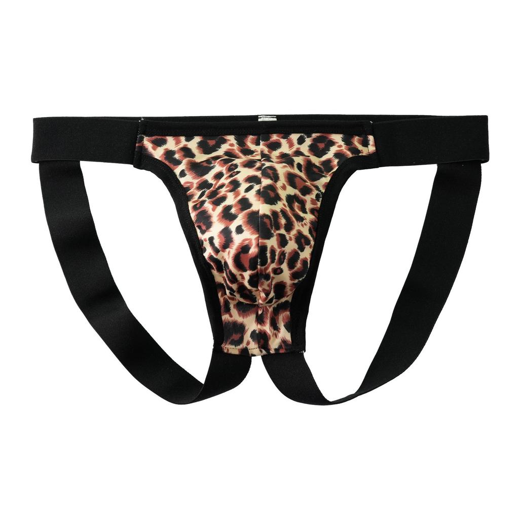Pánské spodní prádlo s leopardím vzorem Sexy tanga Pánská vysoce elastická tanga