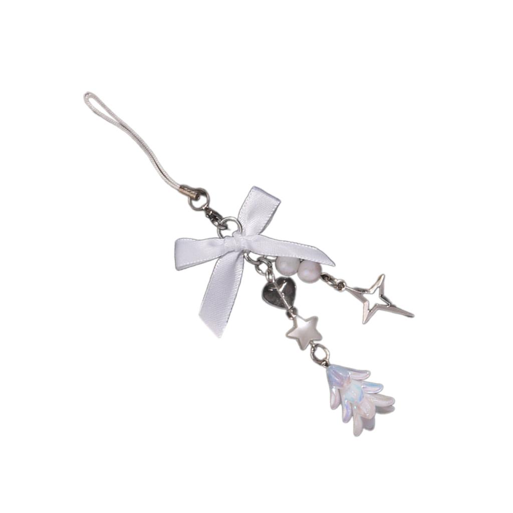 Stylish Butterfly Bag Charm Trendy Bowknot Keychain Phone Charm Keyrings Cool Keychain Acrylic Material for Party Daily