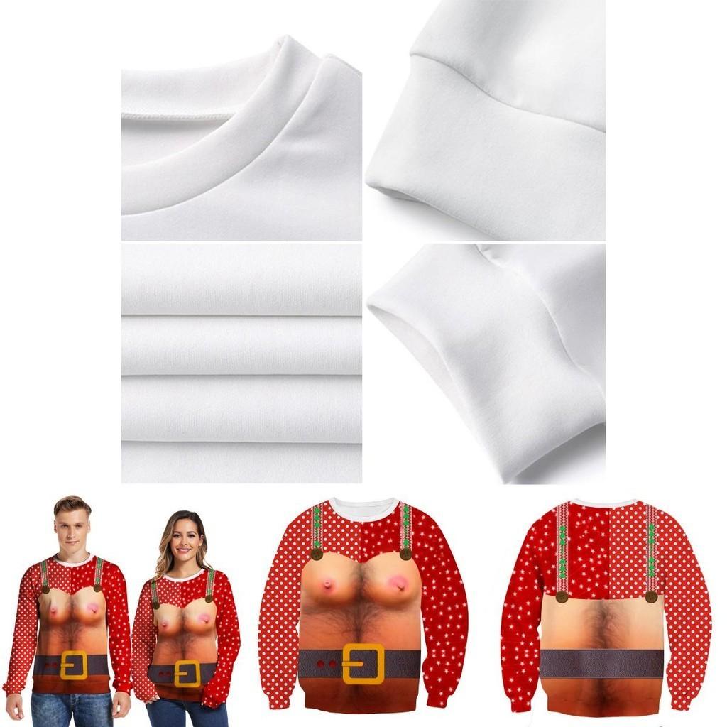 Womens Ugly Mens Christmas Sweater Sweatshirt Xmas Knitted Pullover Tops Hoodie