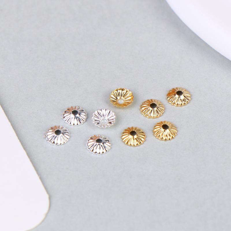 400Pcs 4Mm Flower Socket Bead Hat Accessories For Diy Bracelet Jewelry Findings Hollow Spacer Beads Handmade Material