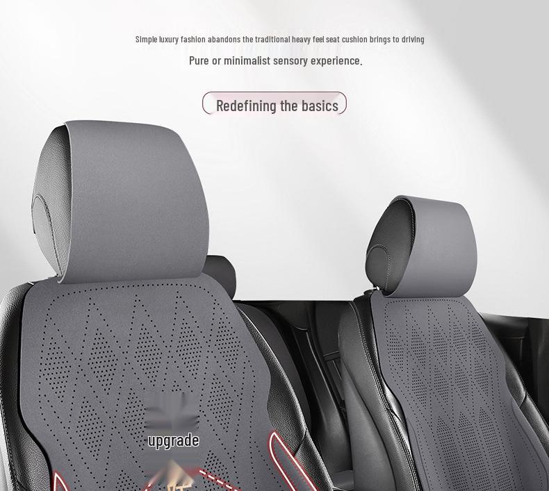 Geely Borui New Energy Four Seasons Ultra-thin Suede Saddle Car Seat Cushion Set