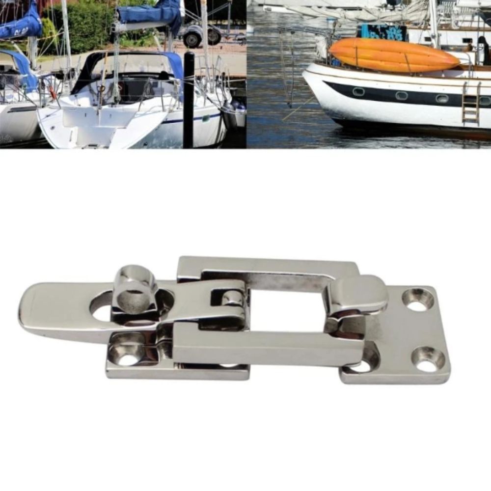 Lockable Door Lock Catch Silver Finish Boat Locker Clamp Marine Marine Hardware  Hatch