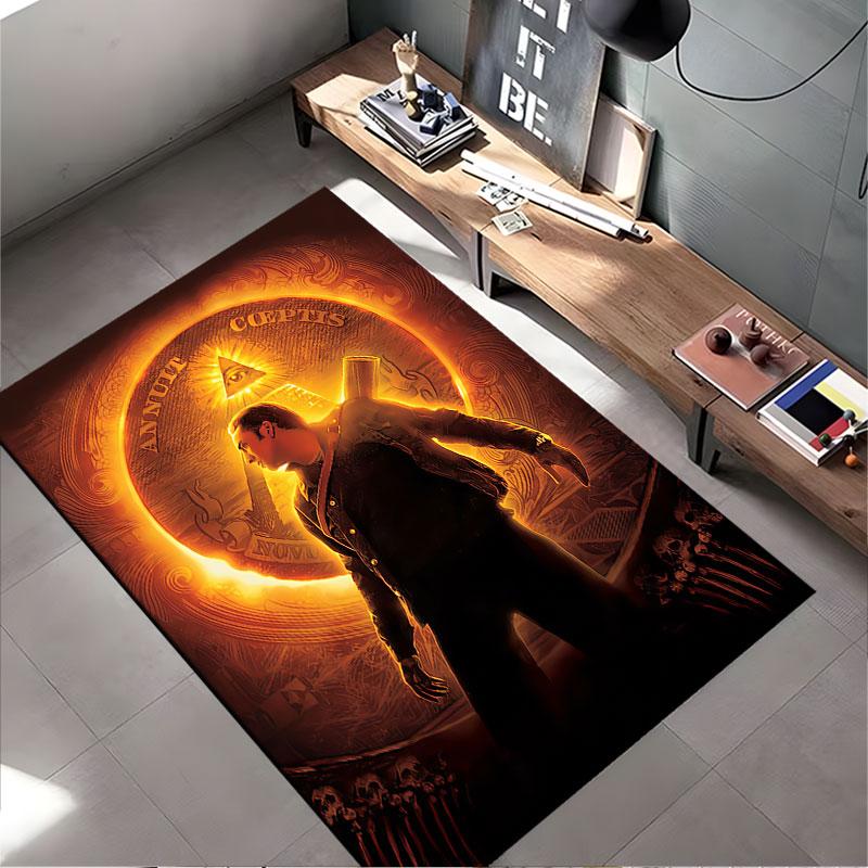 "Illuminati Symbol Design Carpet" suitable as a non-slip mat for the living room or bedroom sofa