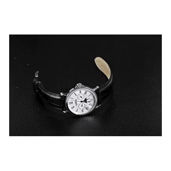 Time100 Multifunctional Men's Watch, Date, Day of the Week, Day/Night Display, Japanese Movement, Black Leather Belt, Office Worker, Popular Item,