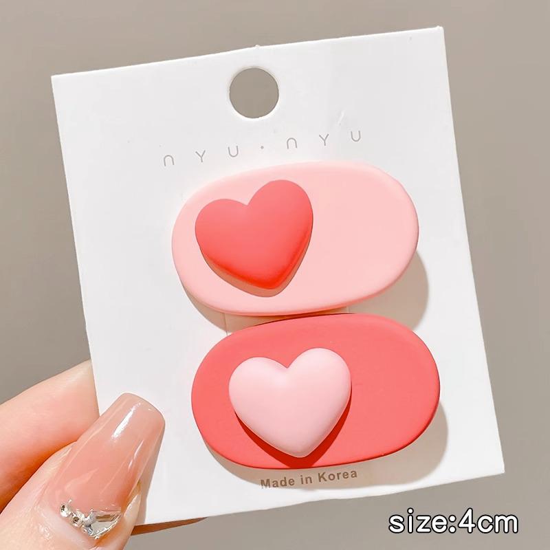 Pink Dopamine Hair Clip: Y2K Seamless Round Hairpin - Cute Small Side Clip for Women’s Bangs