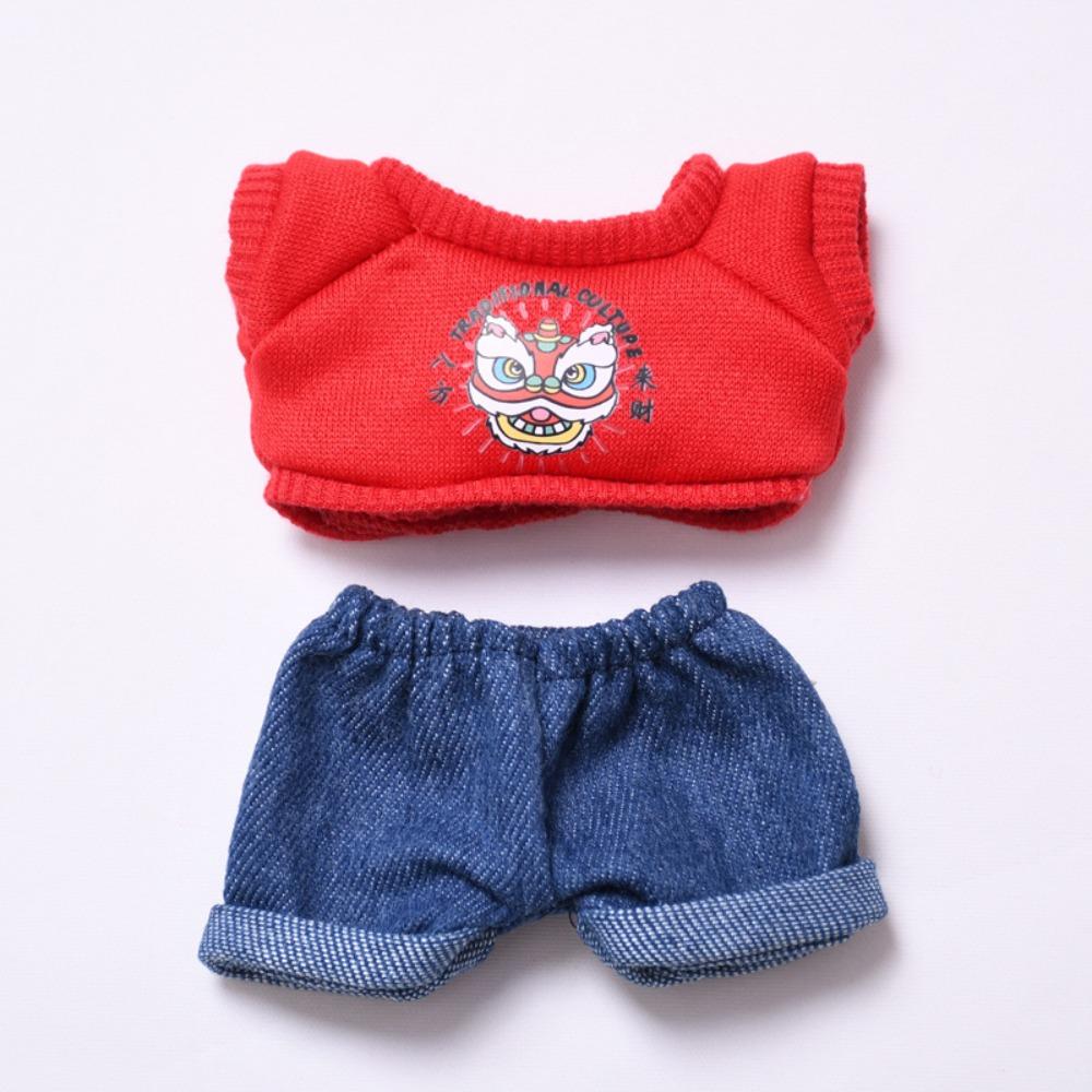 

Capybara Sitting Labubu Time Cloth Ba Fang Lai Cai 17cm Plush Dolls Clothes Kids Girls Toys Style 2