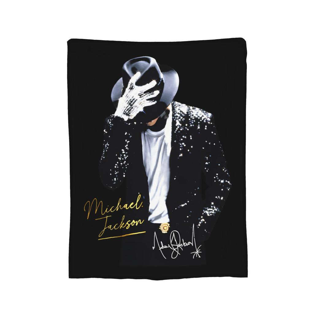 MJ Pop Rock Disco Blankets Coral Fleece Plush Summer Air Conditioning Portable Lightweight Throw Blankets for Bed Bedspread