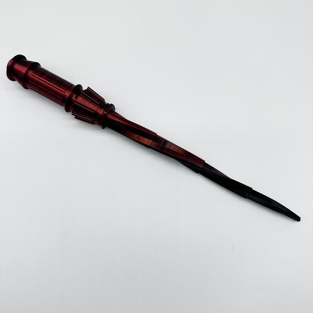 3D Printed Simulation Gravity Sword For Kids Retractable Toy Knife Plastic 3D Pringting Spiral Sword Cosplay Fidget Toy For Boys