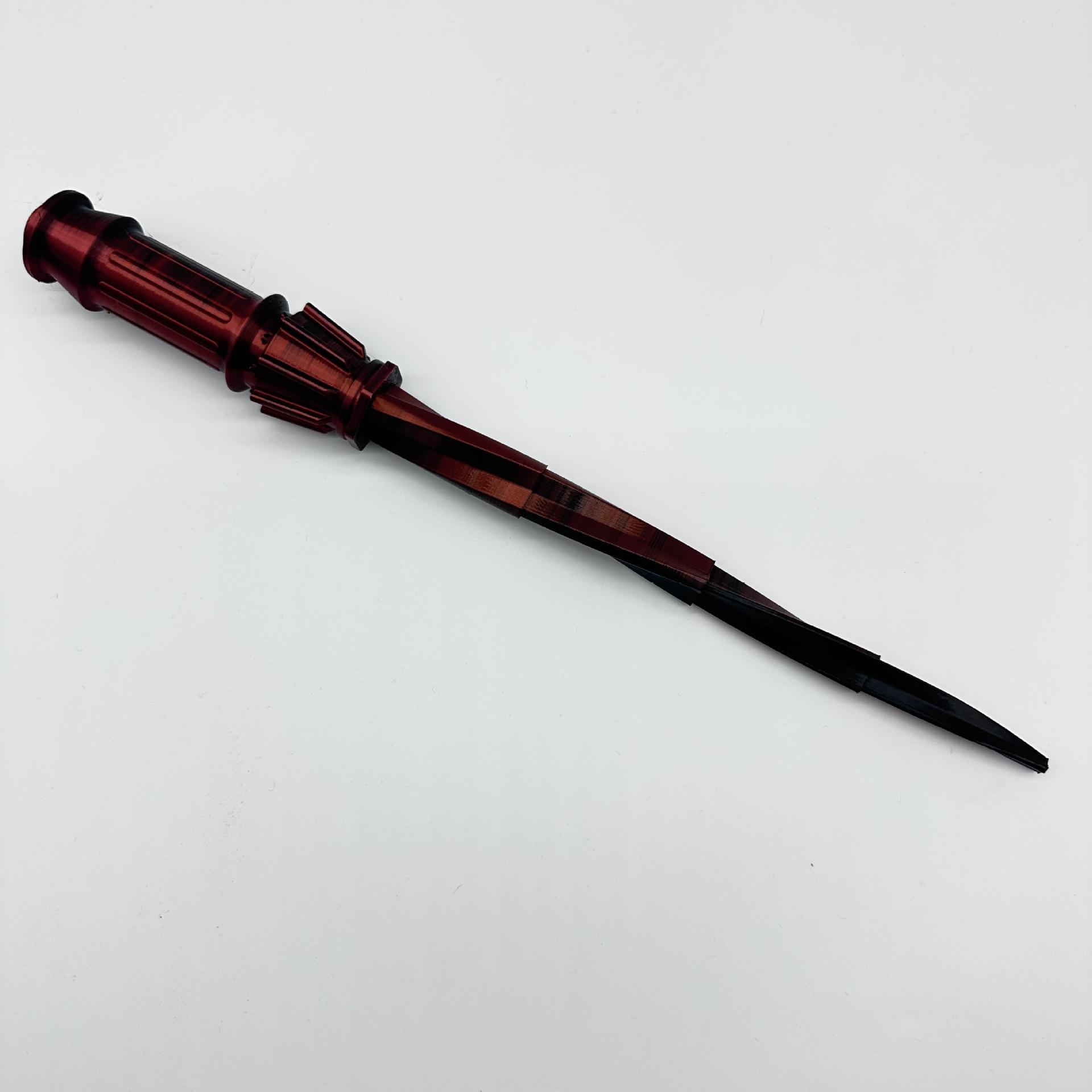

3D Printed Simulation Gravity Sword For Kids Retractable Plaything Knife Plastic 3D Pringting Spiral Sword Cosplay Fidgeting Plaything For Young Boys