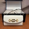 [Pre-Owned] Zumi Double G Buckle Chain Leather Mini Handbag - Excellent #AIXEMV