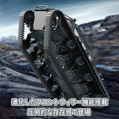 Ritaosan Caterpillar RC Car for Kids, Popular Off-Road RC Tank, 27cm, High-Speed, 2.4Ghz, 360 Rotation, LED Lights, Openable Doors, Rechargeable, Inc