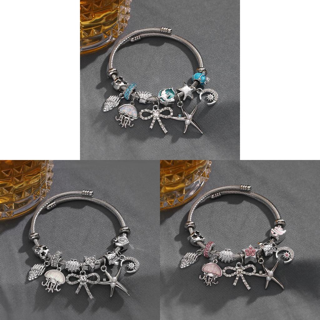 Bracciale Polpo Mondo Marino Con Strass Regolabile Gioiello Unisex Per Regalo Moda