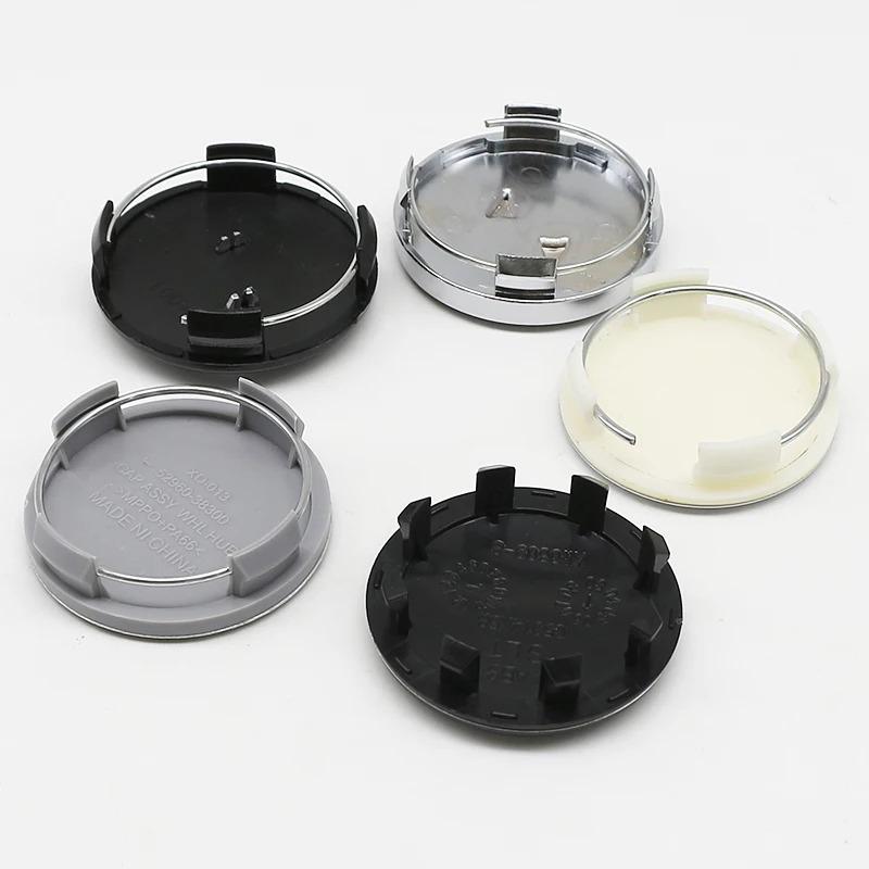 3D ABS 56/58/60/65mm Car Emblem Wheel Hub Center Cap Badge Covers Accessories For Hyundai I10 I20 I30 Getz Accent Elantra Santa