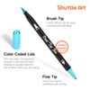 Shuttle Art Art Marker Brush Pastel Brush and Fine Twin for Homework Pens, Tip, Colors, 56-Color Set, Water-Based, Tip, Markers, Water-Resistant,