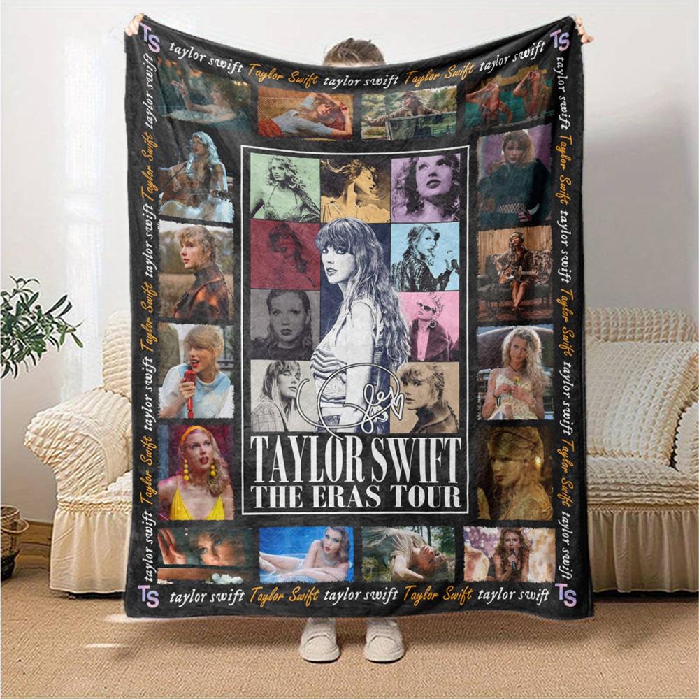 Taylor Print Flannel Blanket High Quality Warm Comfortable Cover for All Seasons Perfect for Gifts Home Decor